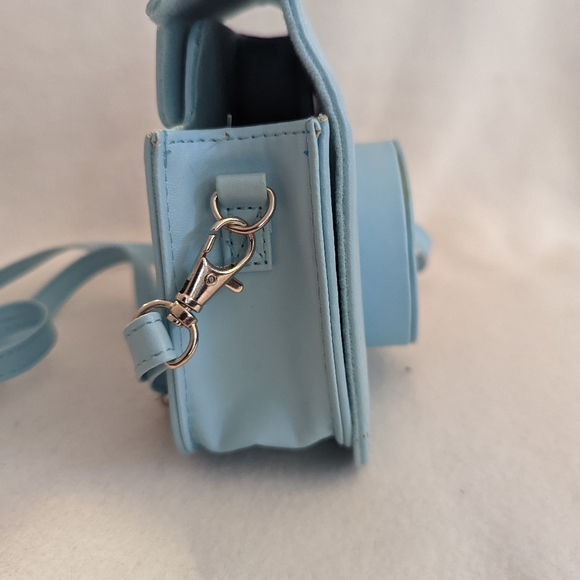 Instax camera case. A soft blue bag would be a great addition to a camera gift. - Picture 3 of 10